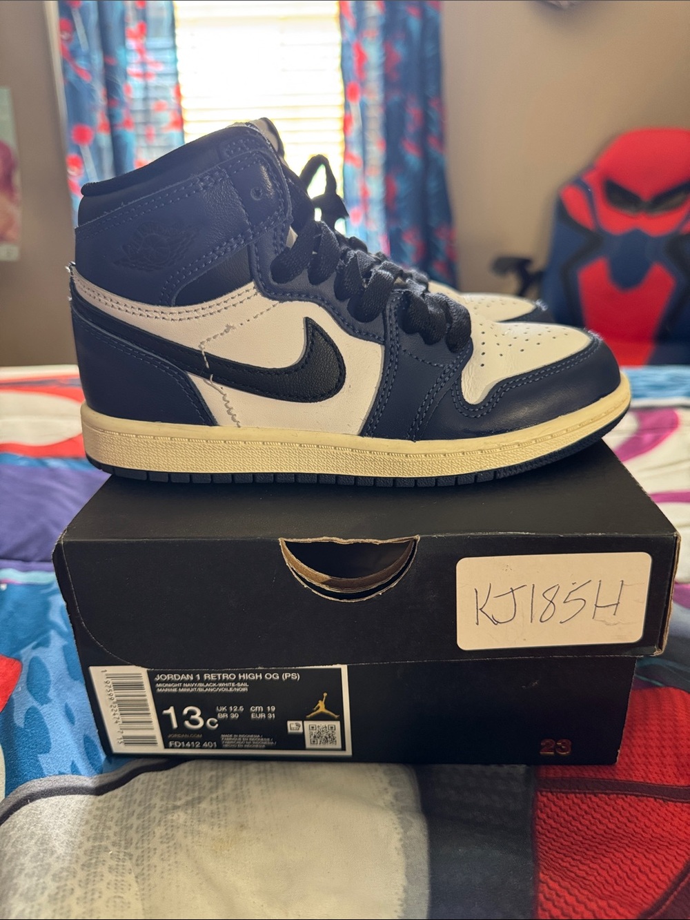 Nike Kids Sneakers - White & Navy Retro High